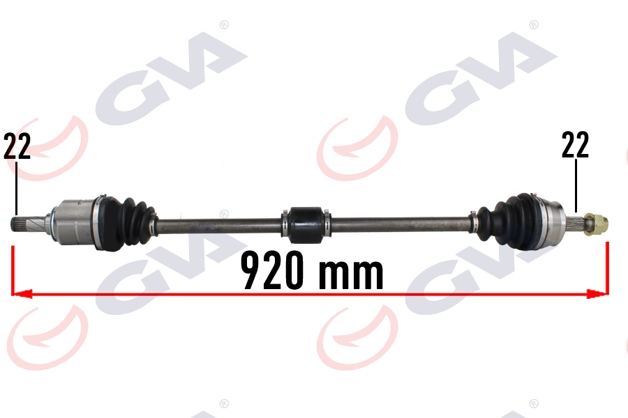 GVA 4490235 Komple Aks Sağ Opel Corsa D 06>14 Corsa E 14>19 Adam 12>19 1.0-1.2-1.4 22x22x920