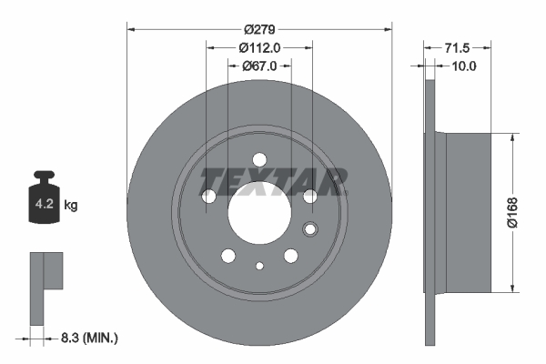 DEL-BG2240 Fren Diski Arka Mercedes W115-W116-W123-W126 Takim