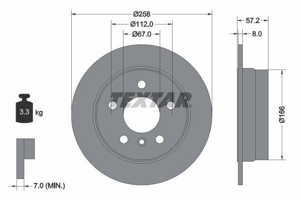 BOS-0986479235 Fren Diski Arka 258 Mm (Mercedes W169-W245)
