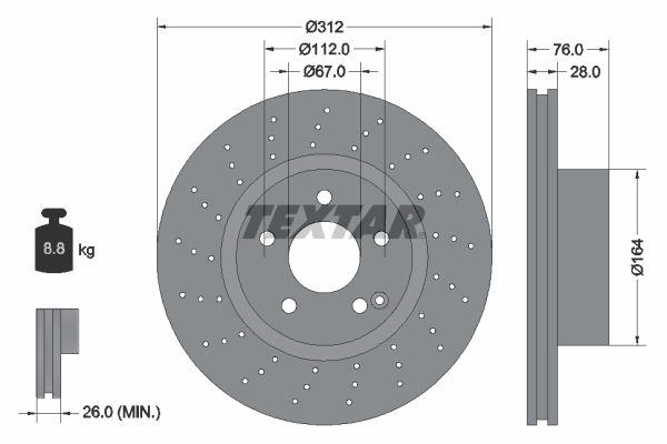 BRE-09.8127.11 Fren Diski On Kaplamali Mercedes W220 S280-S320 1999-2005