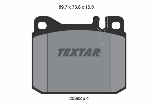 TEXTAR 2039204 Fren Balatasi On Mercedes W123 S123 W116 R107