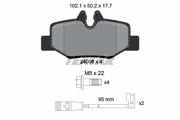 TEXTAR 2400801 Fren Balatasi Arka Mercedes Vito W639