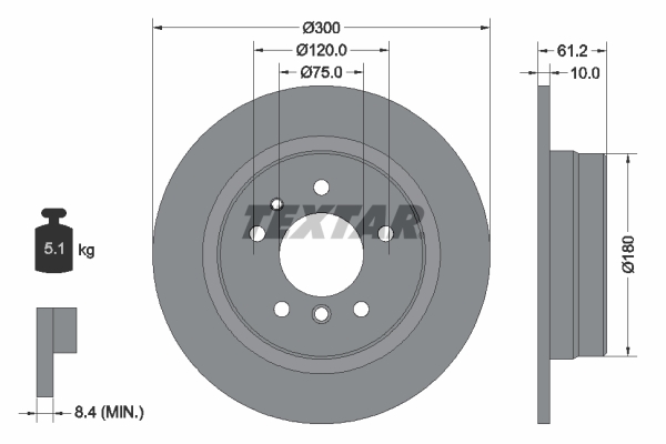 BRE-08.5174.34 Fren Diski Arka Duz ( Bmw   E34 )