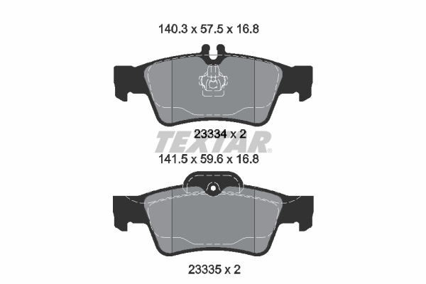 TEXTAR 2333403 Fren Balatasi Arka Mercedes W211 S211 C218 C219 W212 S212 W221 C215