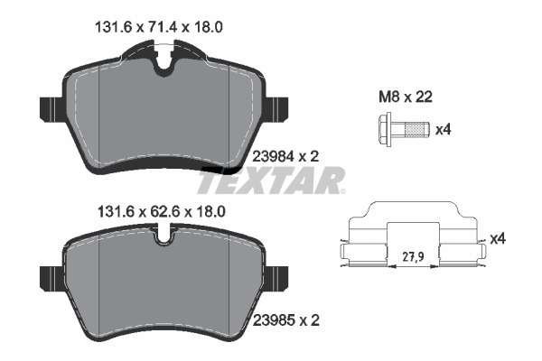 BSG 15-200-028 Fren Balatasi Ön  Mini R50-R52-R53-R55-R56-R57-R58-R59-R60-R61