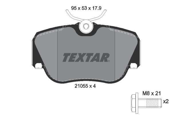 TEXTAR 2105503 Fren Balatasi On Mercedes W201 83>93