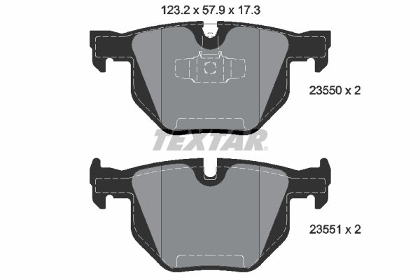 TEXTAR 2355001 Fren Balatasi Arka Bmw E90 E91 E92 E93 E84