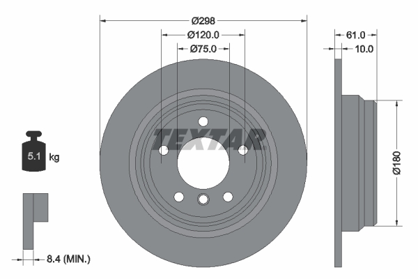 BRE-08.6917.11 Fren Diski Arka Duz Kaplamali ( Bmw  Series 5 E39 520i 96 - 03 )