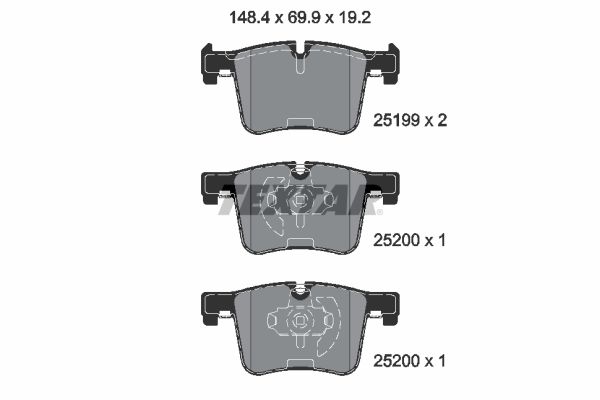 TEXTAR 2519901 Fren Balatasi On Bmw F20 F21 F22 F23 F30 F31 F34 F35 F32 F33 F36