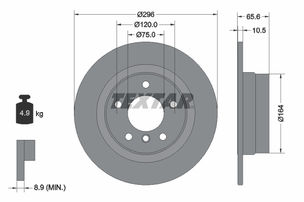 BRE-08.A205.10 Fren Diski Arka Bmw E87-E90-E91 / 1.18-3.16-3.20