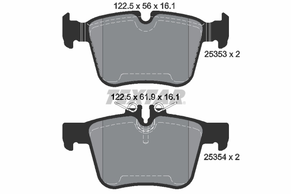TEXTAR 2535301 Fren Balatasi Arka Mercedes C-Class W205 S205 C205 A205
