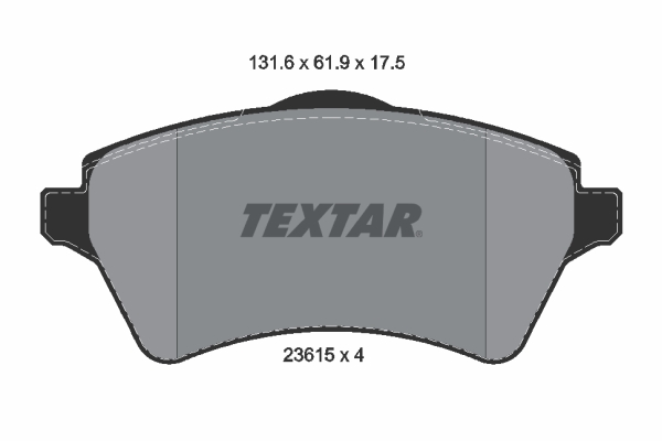 TEXTAR 2361501 Fren Balatasi On Land Rover Freelander I L314