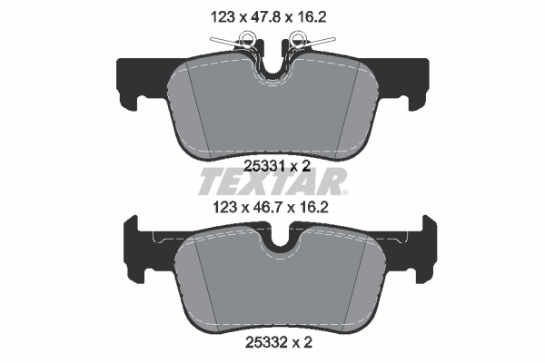 TEXTAR 2533101 Fren Balatasi Arka Bmw F40 F44 F45 F46 F48 F49 F39 . Mini F54 F60