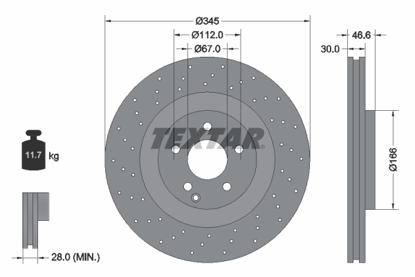 FRD-DDF1650C-1 Fren Diski ( Mercedes W171-W203-W209 On Amg )