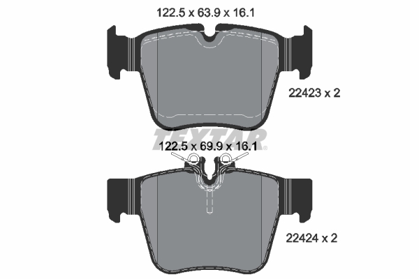 TEXTAR 2242301 Fren Balatasi Arka Mercedes W205 S205 C253 X253