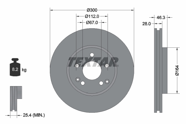 BRE-09.8304.21 Fren Diski On Mercedes W210 Komp. W203 C 280/320