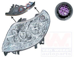 AYFAR 505207 Far Sinyal Sol Motorlu Boxer-Jumper-Ducato 06-14 H1 H7 7 Fişli