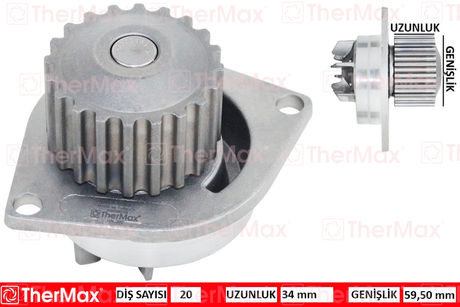 THERMAX T01.302 Devirdaim Saxo 96> Xsara 97-00 P106 94-96 P206 98-00 P306 00-01 P405 92-96 1.4-1.5d-1.6