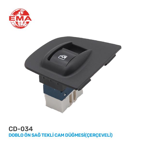 EMA CD-034 Cam Açma Anahtari Fiat Doblo 05- Sağ Tekli-Çerçeveli