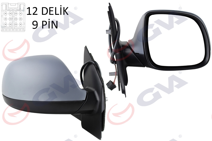 GVA 1075552 Diş Dikiz Aynasi Sağ Transporter T7 15> Elektrikli Isitmali Katlanir Radio Antenli Astarli Konveks Vm-6373ebpr