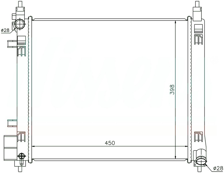 ORIS BNI903026 Radyatör Brazing Micra 1.2 Dig 2010> 450x398x26