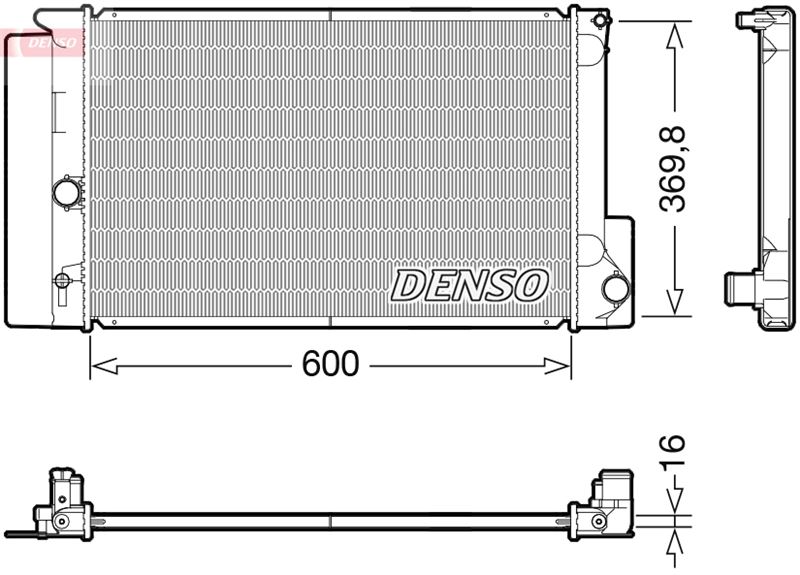 DENSO DRM50126 Radyatör Auris-Avensis-Corolla-Verso Mekanik Al/Pl/Brz 600x378x16
