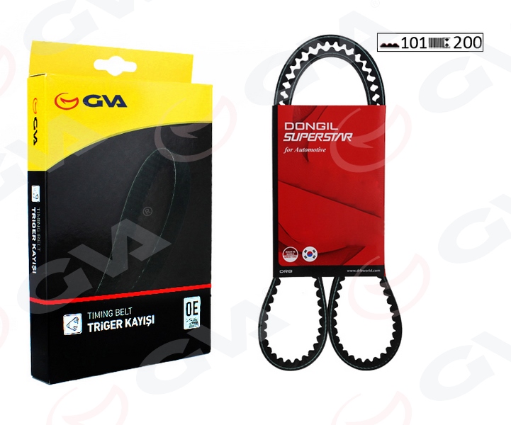 GVA 58101200 Triger Kayişi Eksantrik Kayişi Hyundai Atos 1.1l G4hg 02-09 / İ10 1.1l G4hg 08-13 / Kia Picanto 1.1l G4hg 05-> 101x200