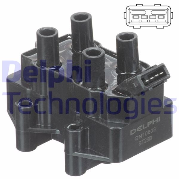DELPHI GN10803-12B1 Ateşleme Bobini P306 93-01 P106 91-01 1.0-1.1-1.4 1.6 P205-P405-Ax-Zx-Rover 420 95-00 820 Tu3m -Tu1m-Tu5j-Tu9m