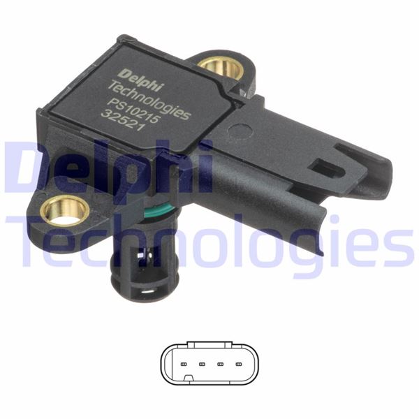 DELPHI PS10215 Basinc Sensoru Bmw N54 N55 E82 E88 E90 E60 F10 F11 F18 F12 F13 F01 F02 F04 F25 E70 E71 E72 E89