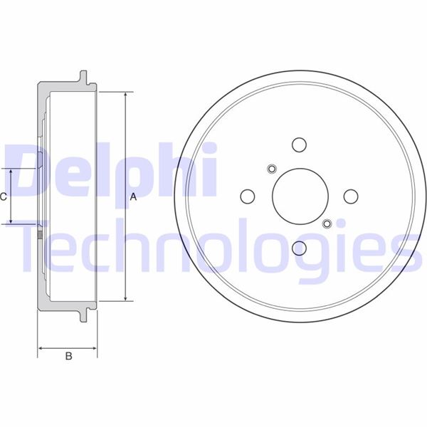 DELPHI BF552 Fren Kampanasi Arka Toyota Yaris
