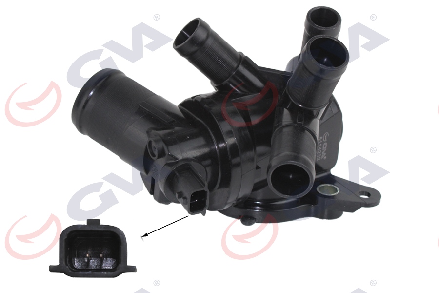 GVA 5114232 Termostat 95 C Komple Renault Clio Iv 12> Captur 13>Megane Iv 15> Dacia Duster 13> Dokker 12> Niss An Qashqai Ii J11 15> 1.2 Tce H5f