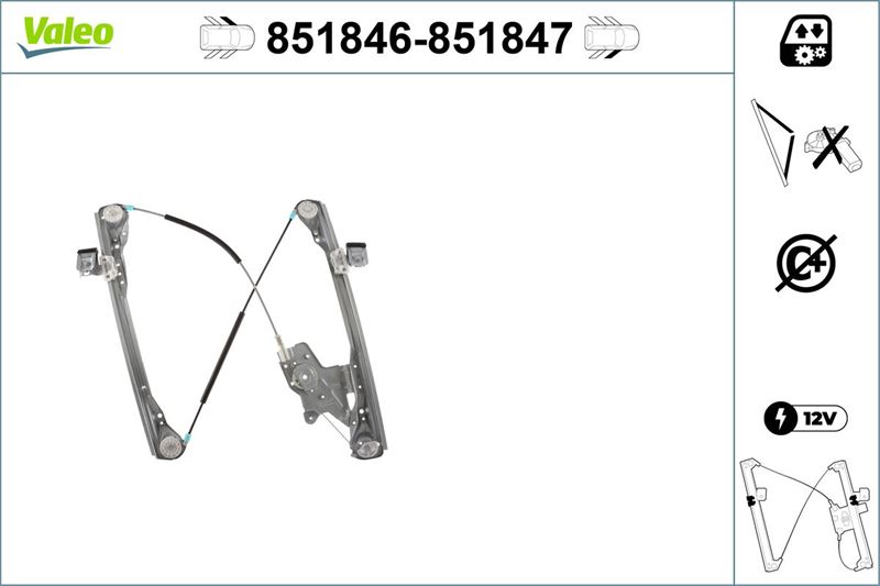 VALEO 851846 Cam Mekanizmasi Ön Sol Ford Focus 98>04 Cam Mekanizmasi Binek