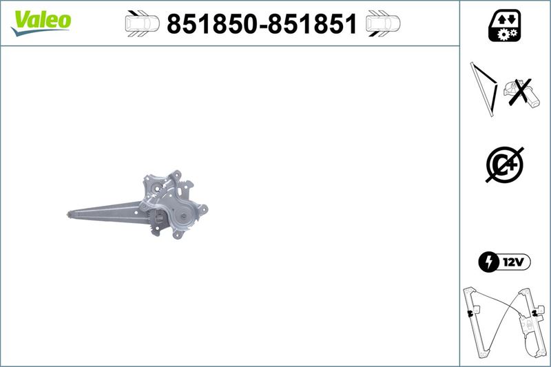 VALEO 851850 Cam Mekanizmasi Arka Sol Toyota Rav4 06>13 Cam Mekanizmasi Binek