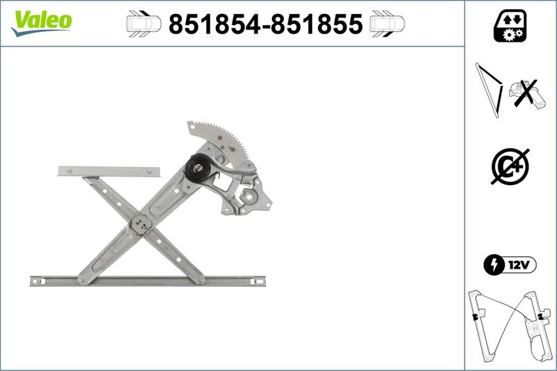 VALEO 851854 Cam Mekanizmasi Ön Sol Honda Cr-V 12>16 Cam Mekanizmasi Binek