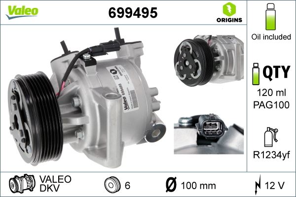 VAL 699495 Klima Kompresörü  Duster Ii/Sandero/Logan Ii/Micra