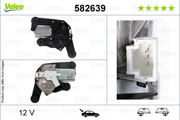 VALEO 582639 Silecek Motoru Arka Citroen C3 10.2009 > 09.2016 Silecek Motoru Binek