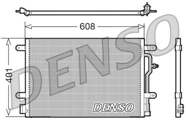 DENSO DCN02011 Condenser. Air Conditioning Audi A4 8e. B6 00-04