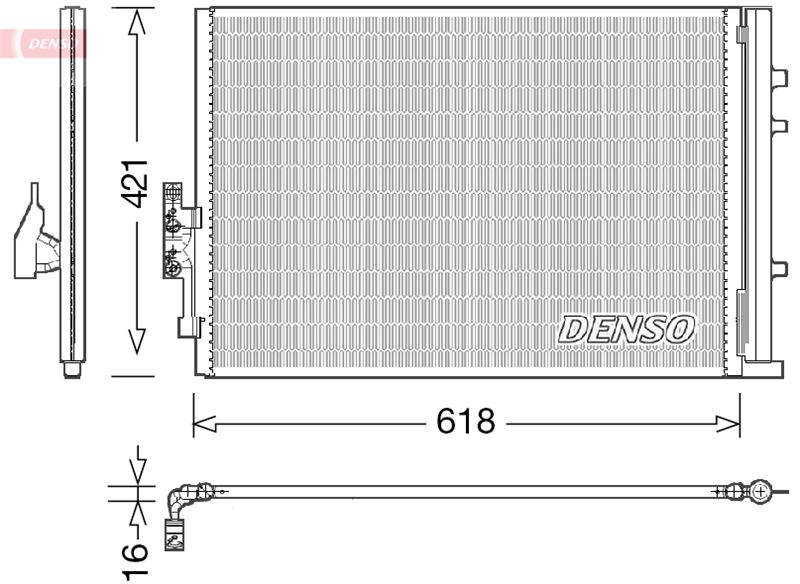 DENSO DCN05016 Condenser. Air Conditioning Bmw X3 F25 10-17