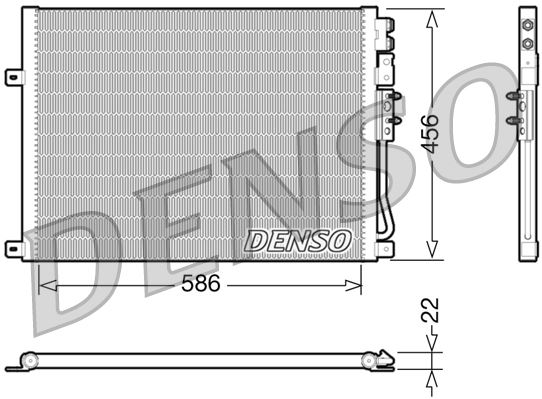 DENSO DCN06009 Klima Radyatörü Kondanser Jeep Grand Cherokee 05>10 3.0 Crd