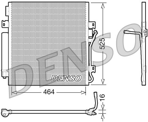 DENSO DCN06011 Condenser. Air Conditioning Dodge Nitro 06-12