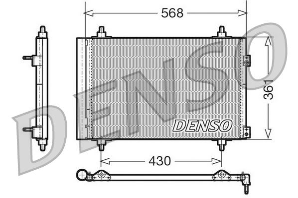 DENSO DCN07008 Klima Kondenseri Berlingo-Partner-307-308-508-5008-3008-C4-Ds4-Ds5 1.4-1.6-2.0 Hdi-Vti