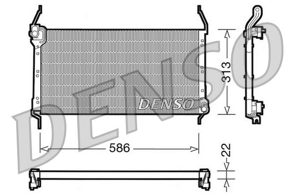 ORIS-CFI281025 Klima Radyatoru (Kondanser) Marea 1.4 1.8i 2.0i (97 02) (580x313x25) (Oto. Mek.)