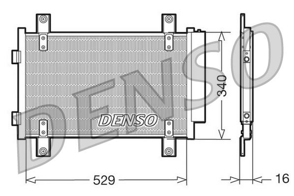 DENSO DCN09049 Klima Kondenseri Jumper-Ducato-Boxer Al/Al 537x340x16