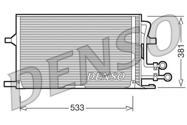 DENSO DCN10003 Condenser. Air Conditioning Ford Mondeo I 93-96