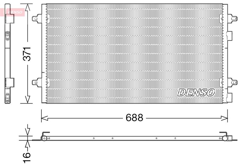 DENSO DCN13004 Condenser. Air Conditioning Lancia Thesis 02-09