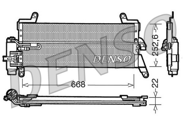 DENSO DCN13010 Condenser. Air Conditioning Lancia Y 95-03