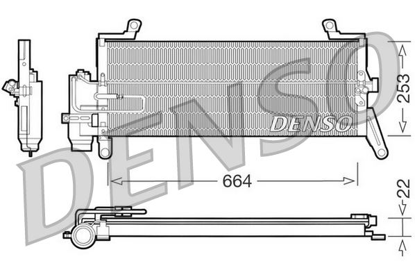 DENSO DCN13011 Condenser. Air Conditioning Lancia Y 95-03