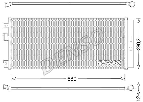 DENSO DCN20023 Klima Radyatörü Kondenseri Opel Corsa E 14>19 Adam 14>18 1.0 Xfl-Xft 1.3 Dte-Dtc-Dtn-Dtr 1.4 Neh-N Ej-Xej-B/D14xel 1.6 B16les My17.5 Hariç