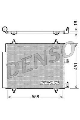 DENSO DCN21005 Klima Radyatörü Kondenseri Expert-Jumpy Ii-C8-P807 560x450x16