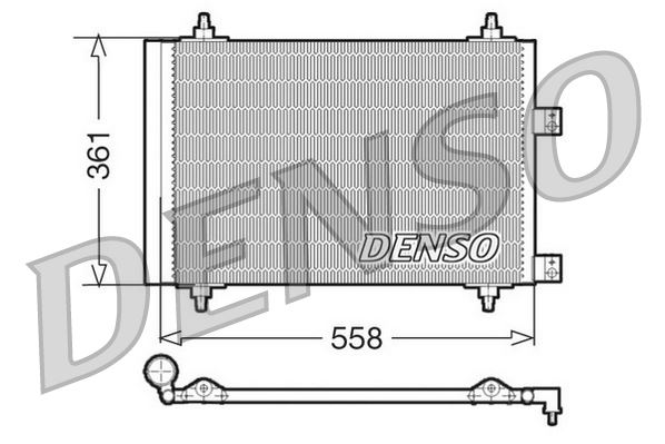 DENSO DCN21016 Klima Radyatörü Kondenser Peugeot P307-P307 Sw Citroen C4-C5 2.0 Hdi